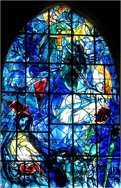 Chagall stained glass window - religious imagery